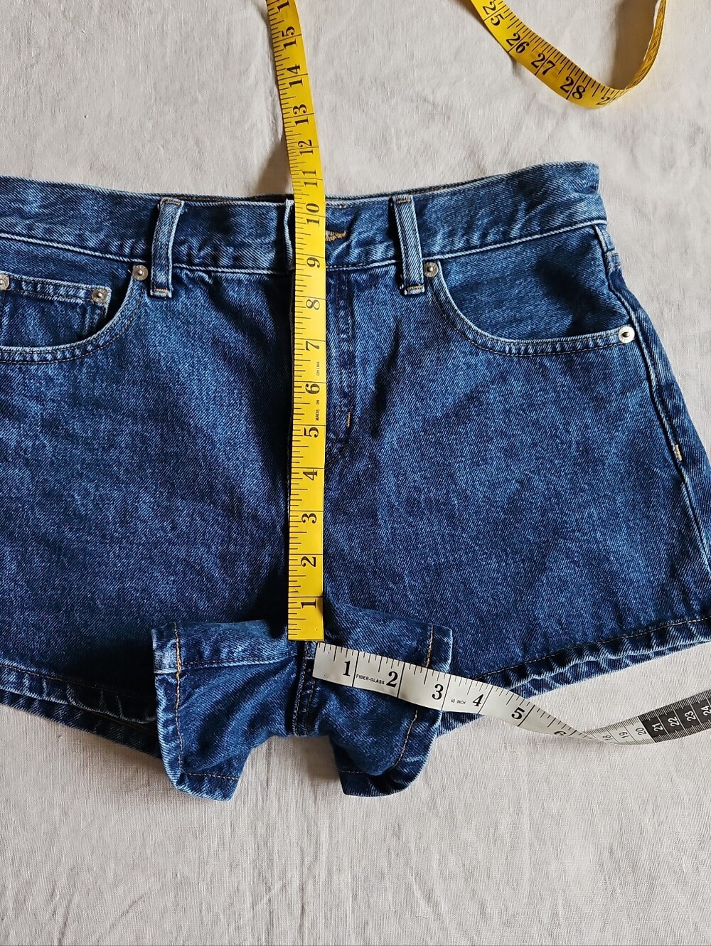 J.Crew Medium Blue High-Waist Denim Shorts Size 25 - Picture 4 of 8